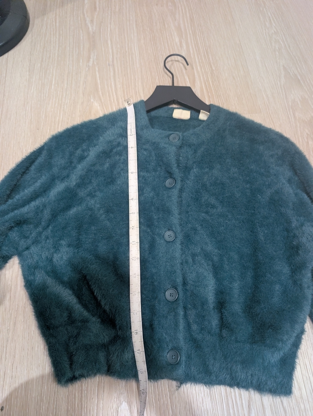 Levi's Green Fuzzy Cat Cropped Cardigan - Picture 12 of 14